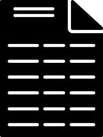 File Glyph Icon Design vector