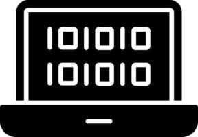 Binary Code Glyph Icon Design vector