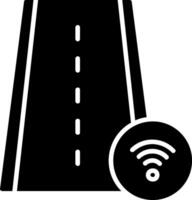 la carretera glifo icono diseño vector