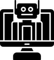 Bot Glyph Icon Design vector