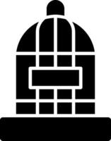 Cage Glyph Icon Design vector