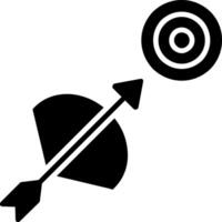 Archery Glyph Icon Design vector