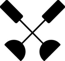 Paddle Glyph Icon Design vector