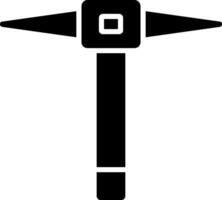 Pickaxe Glyph Icon Design vector