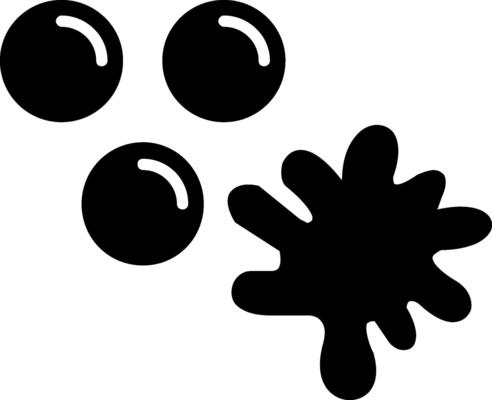 Paintballs Glyph Icon Design