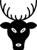 Deer Glyph Icon Design vector