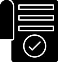 Checklist Glyph Icon Design vector