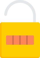 Lock Flat Icon Design vector