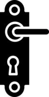 diseño de icono de glifo de manija de puerta vector