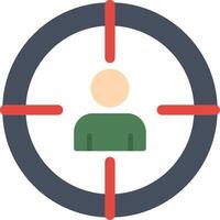 Target Flat Icon Design vector