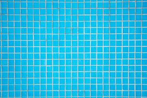 blue tile wall, abstract pattern mosaic background, textured wall or floor photo