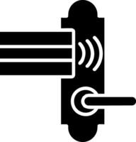 Door Lock Glyph Icon Design vector