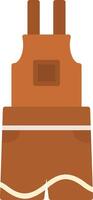 Dungarees Flat Icon Design vector