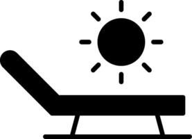 Sunbathing Glyph Icon Design vector