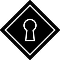Keyhole Glyph Icon Design vector