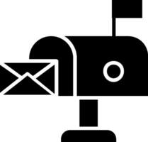 Mailbox Glyph Icon Design vector