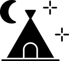 Camping Glyph Icon Design vector