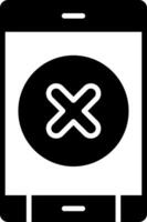 Delete Button Glyph Icon Design vector