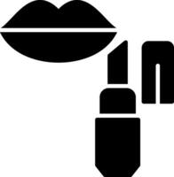Lip Balm Glyph Icon Design vector