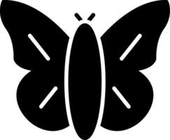 mariposa glifo icono diseño vector