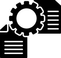 archivo administración glifo icono diseño vector