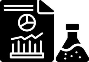 Chemical Analysis Glyph Icon Design vector