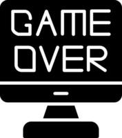 Game Over Glyph Icon Design vector