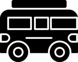 Camper Glyph Icon Design vector