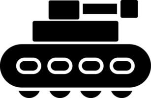 tanque glifo icono diseño vector