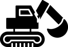 Digger Glyph Icon Design vector