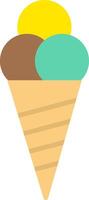 Ice Cream Cone Flat Icon Design vector