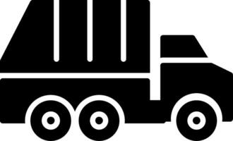 Garbage Truck Glyph Icon Design vector