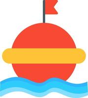 Buoy Flat Icon Design vector