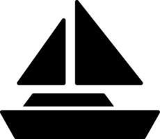 Boat Glyph Icon Design vector