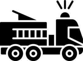 Fire Truck Glyph Icon Design vector