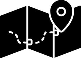 Map Glyph Icon Design vector