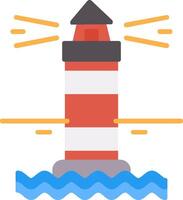 Lighthouse Flat Icon Design vector