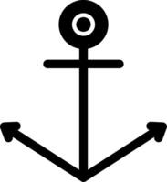 Anchor Glyph Icon Design vector