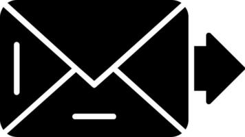 Email Glyph Icon Design vector