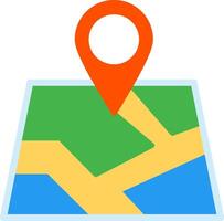 Map Flat Icon Design vector