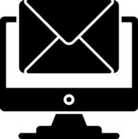 Mail Glyph Icon Design vector