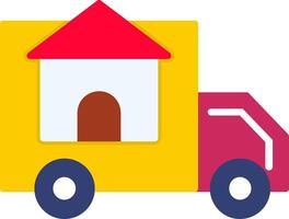 Moving Service Flat Icon Design vector