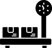 Platform Scale Glyph Icon Design vector