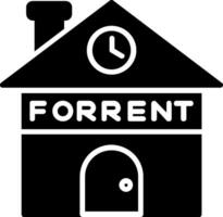 Home For Rent Glyph Icon Design vector