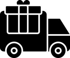 Delivery Truck Glyph Icon Design vector