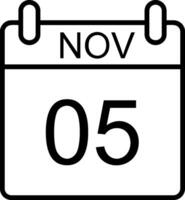 November Line Icon Design vector