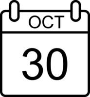 October Line Icon Design vector