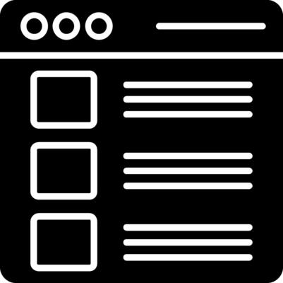 Window Page Glyph Icon Design