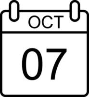 October Line Icon Design vector