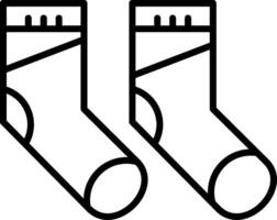 Socks Line Icon Design vector